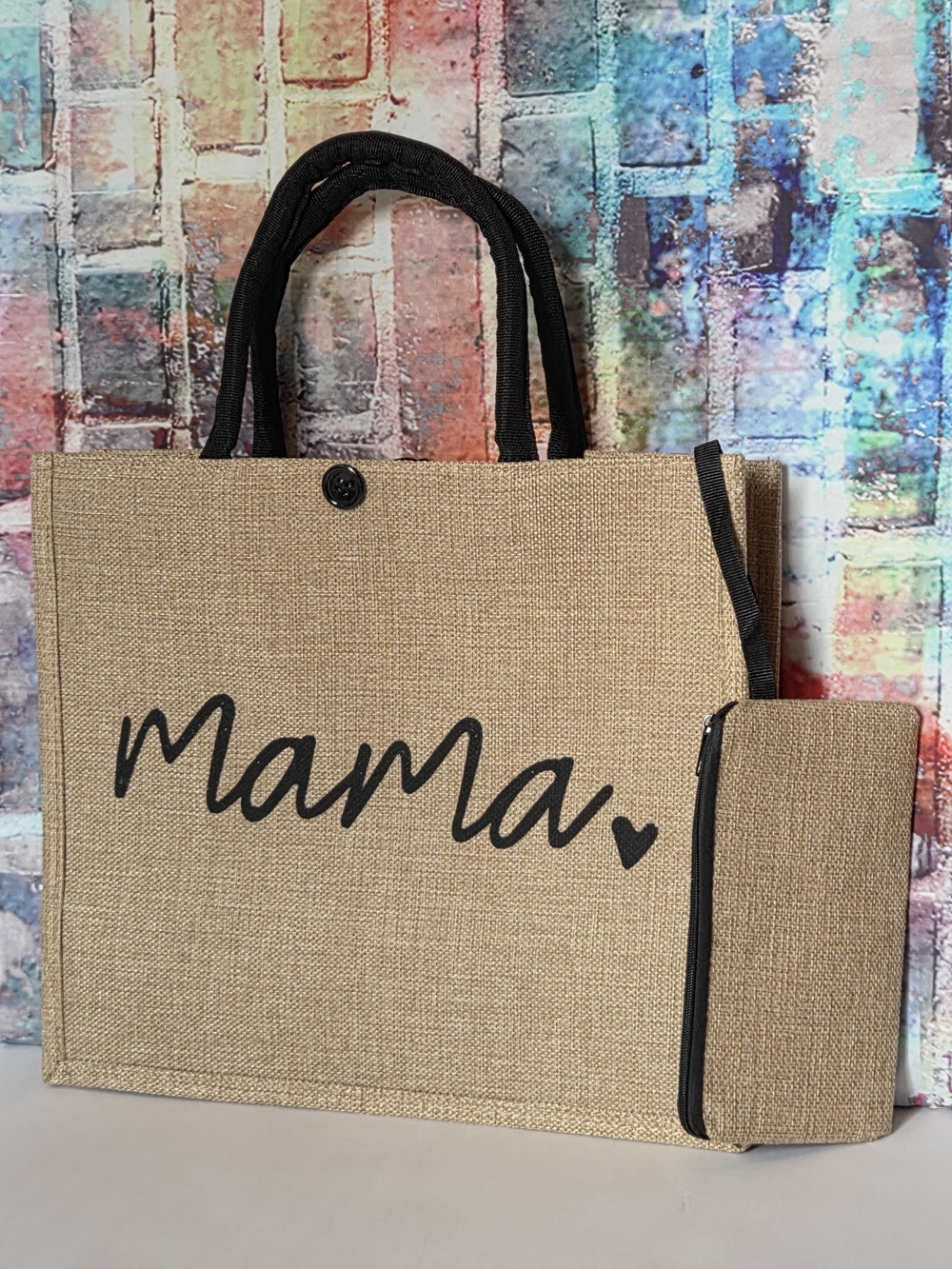 Mama Tote Bag with Zip Pouch NIP